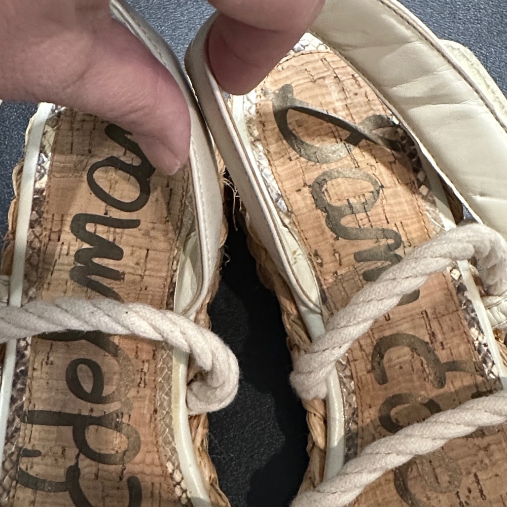 Sam Edelman Cream Rope Sandals - Picture 5 of 8